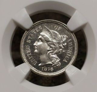 1878 3cn Ngc Pf63 Three Cent Piece Nickel Key Date Old Rare 3 Money Iii