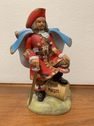 Rare Vintage Ceramic Captain Morgan Spiced Rum Statue Porcelian Figurine Sword