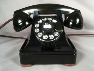 Western Electric 302 Antique Vintage Desk Telephone 8/53 2
