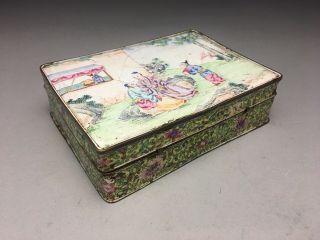 Antique Chinese Canton Enamel Box 5