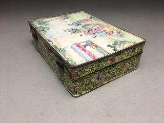 Antique Chinese Canton Enamel Box 6