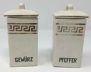 German Salt And Pepper Containers - 1930s/1940s