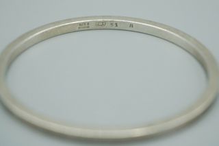 VTG Authentic Georg Jensen Sterling Silver Bangle Bracelet 296 4