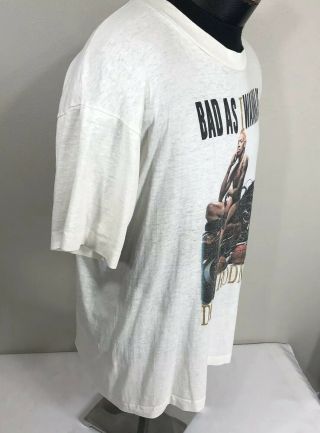 VTG Dennis Rodman T Shirt Bas As I Wanna Be 90s Bulls Book Promo Tee XL 5