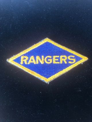 Wwii Us Army Rangers Diamond Patch Blue & Gold