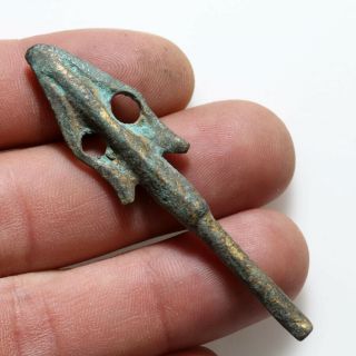 Very Rare Viking Bronze Poisoning Arrowhead Circa 700 - 1000 Ad