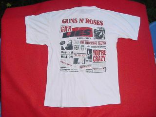 RARE VINTAGE GUNS N ' ROSES LIES DOUBLE - SIDED SHIRT 5