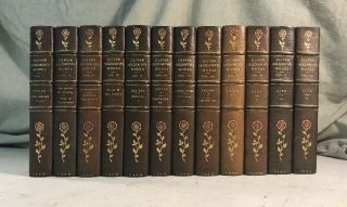 Of Oliver Goldsmith Antique Fine Leather Bound Books Binding