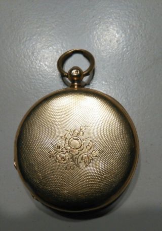 18k Solid Gold Antique Swiss Pocket Watch