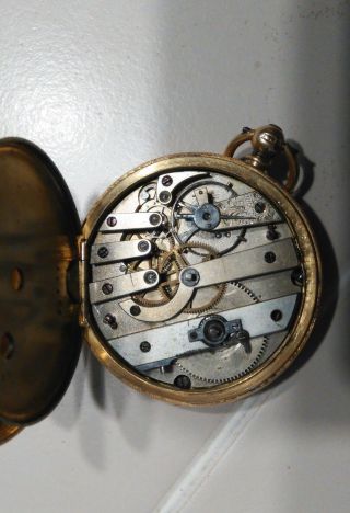 18k Solid Gold Antique Swiss pocket Watch 3