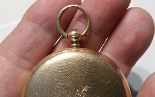 18k Solid Gold Antique Swiss pocket Watch 6