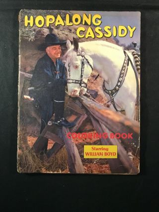 Vintage 1950 Hopalong Cassidy 11 " X 14 " Coloring Book