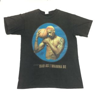 Vintage 1996 Dennis Rodman Bad As I Wanna Be Shirt Fits Large Hip Hop Jordan