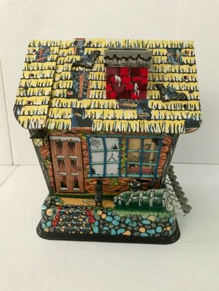 Vintage Marx Hootin Hollow Haunted House Tin Battery Operated Toy Complete