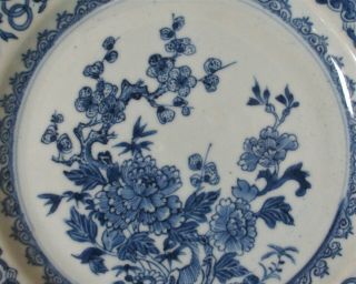 23cm CHINESE 18th C YONGZHENG BLUE AND WHITE FLORAL PLATE DISH VASE 1 2