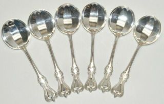 Towle Silver Old Colonial Sterling Silver 6 Round Bowl Cream Soup Spoons 6 "