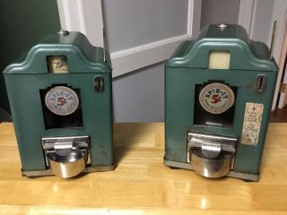 Vintage 5 Cent Shipman Mfg.  Co.  " Spin - It " Horse Race Countertop Vending Machines