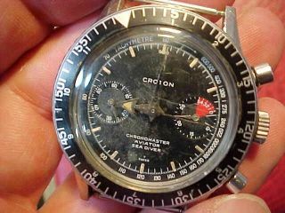 Vintage Croton Chronograph Watch Aviator Sea Diver