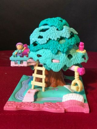 Polly Pocket Treehouse With Two Polly Pocket Dolls Complete Set