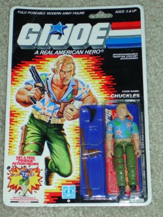 Vintage Gi Joe 1987 Chuckles Arah Hasbro Series 6/34 Back Moc Afa It