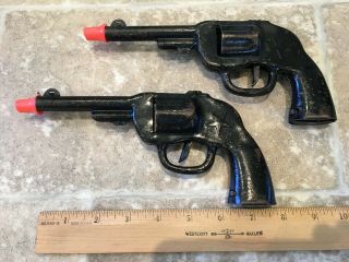 Two – 1940’s Wyandotte Toy Clicker Guns With Star At Top Of Grip