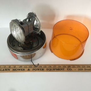 Vintage Federal Signal Corp Model 11 Twin Beacon Ray Light Amber Gumball Light 7