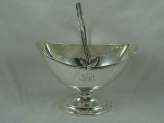 George Iii Solid Silver Sugar Basket,  1793,  248gm