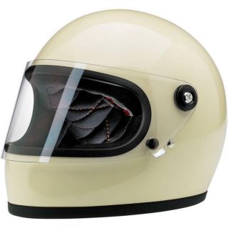 Biltwell Gringo S Vintage White Full - Face Helmet - Lg / Large