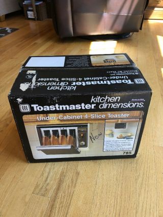 Vintage Toastmaster Under Cabinet 4 Slice Pastry/toaster Nib Model 785 Made Usa
