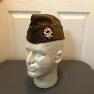 Ww2 Us Army Airborne Infantry Em/nco Overseas Cap Hat Size 7