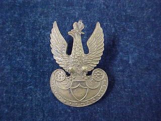 Rare Polish Poland Cap Badge " Eagle " Polish Army Of 1918 (gilt Metal)