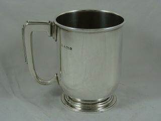 Art Deco Solid Silver Pint Tankard,  1937,  312gm