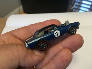 Redline Hotwheels 1970 Nitty Gritty Kitty in Blue W/ Black Roof,  Rare 4