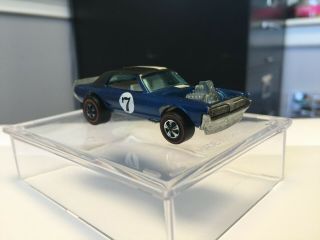 Redline Hotwheels 1970 Nitty Gritty Kitty in Blue W/ Black Roof,  Rare 8