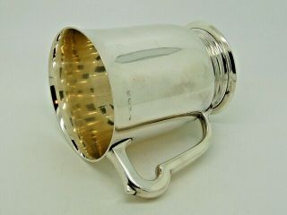 Antique Silver Pint Mug / Tankard Birmingham 1937 – G Bryan & Co 359g 5
