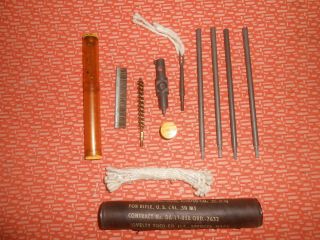 U.  S.  Army: M1 Garand Combination Tool/cleaning Rods/oil Botlle/brush&brush M31&