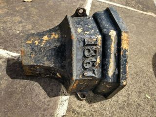 152.  1867 Antique Vintage Cast Iron Rainwater Hopper (garden Planter)