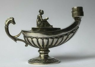 A Stunning Continental Solid Silver Oil Lamp,  Not Scrap,  235g