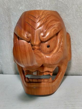 Japanese Handcarved Wood TENGU demon mask bugaku Shugend orykai Forest Spirits 2