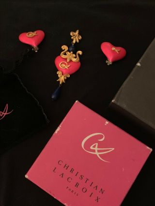 women christian lacroix vintage pendant and earring set 5