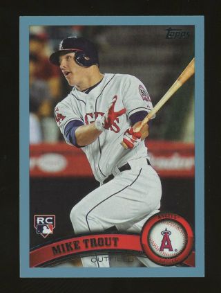 Mike Trout 2011 Topps Update 175 Walmart Blue Border Rookie Rc Angels Rare