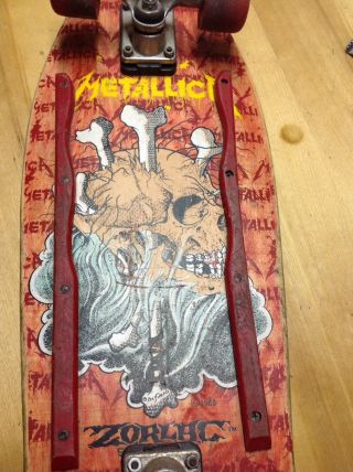 Metallica Skull and Bones Zorlac / Pushead Skateboard 1988 12