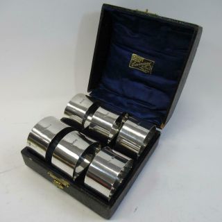 Vintage Set Of Six Solid Sterling Silver Napkin Rings,  Hallmarked,  148g