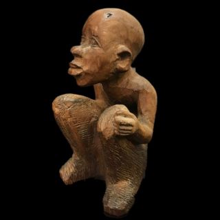 Ancient Wooden Large Pre Columbian Sitting Statue 900 B.  C.  - 300 B.  C.  (2)