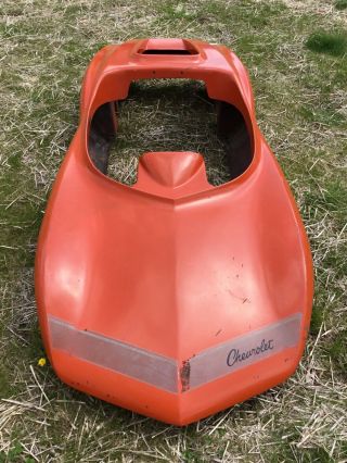 Vintage Chevrolet Corvette Orange Fiberglass Rupp Go Kart Body
