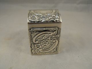 Solid Silver Cabinet,  Peppermint Box,  B 