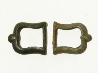 2 Tudor - Stuart Period Buckles Metal Detector Find - Ex Martins Yorkshire CM58 2