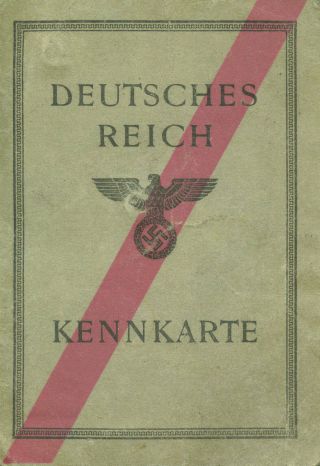 Deutsches Reich,  Kennkarte Schutzangehörigen Des Reichs