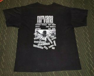 VTG Nirvana Nevermind Shirt XLarge Kurt Cobain 90s Bootleg Heart Shaped Box RARE 2