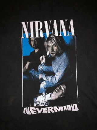 VTG Nirvana Nevermind Shirt XLarge Kurt Cobain 90s Bootleg Heart Shaped Box RARE 3